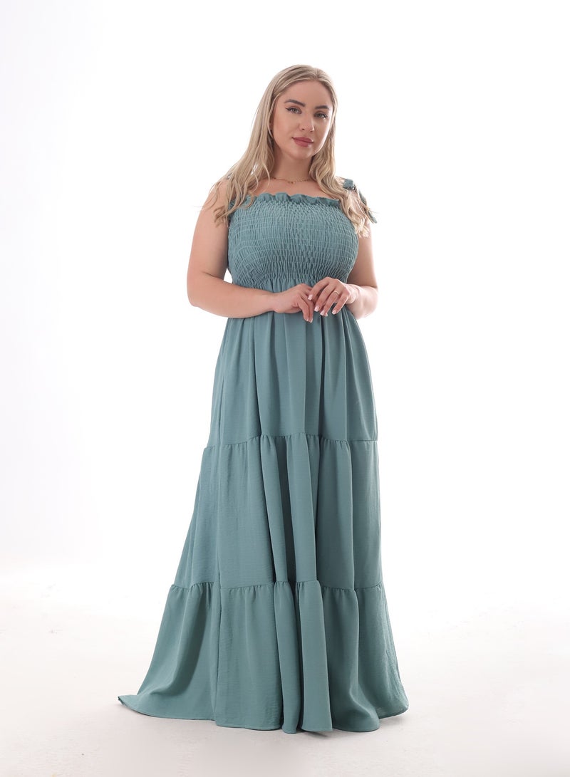 BEBO Women's long plain dress - Image 1