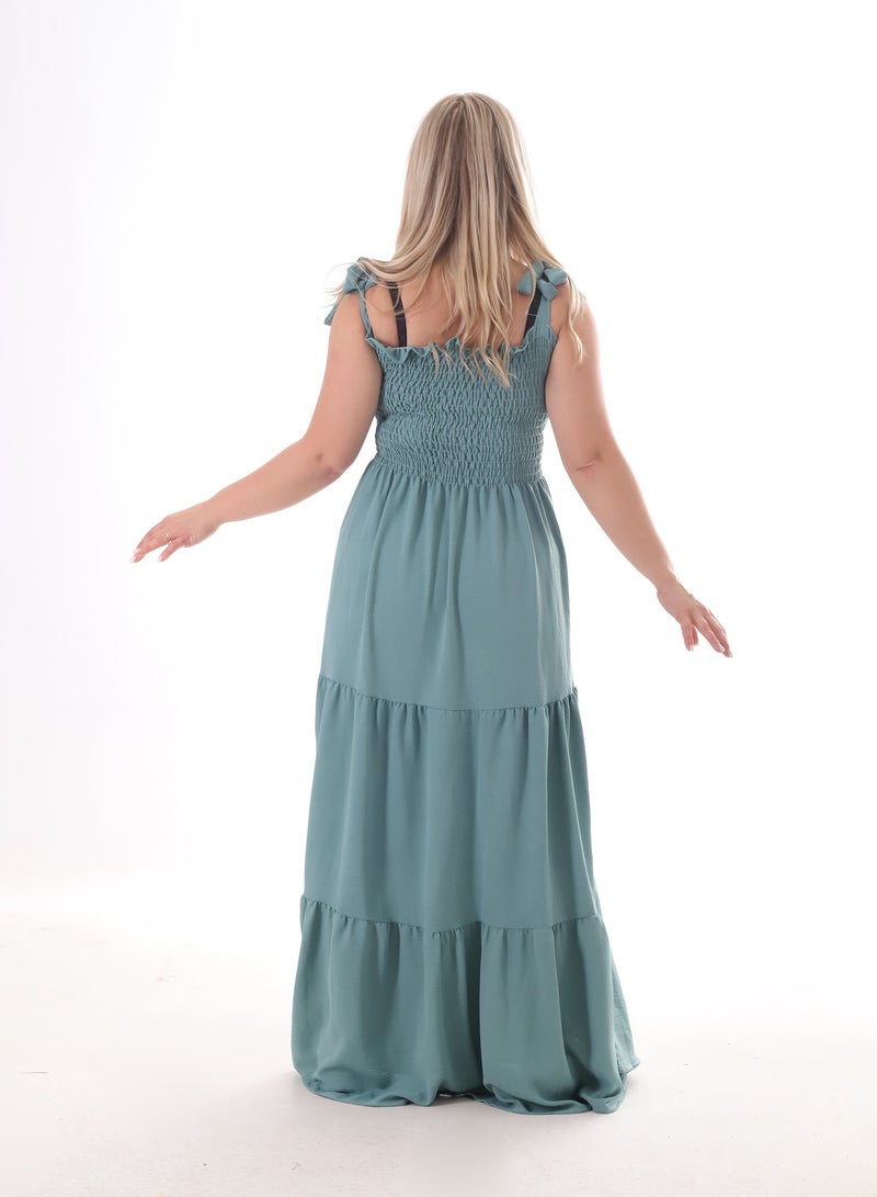 BEBO Women's long plain dress - Image 2