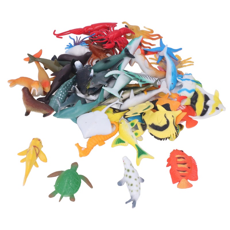 48pcs Sea Animals Toys Eco Friendly Material Vivid Shape Mini Tropical Fish Series Miniature Toys for 4 to 6 Years Old - Image 1