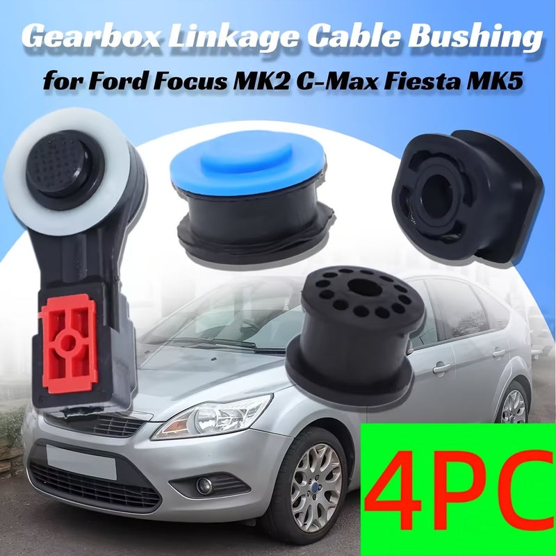 4pcs Car Transmission Linkage Cable Bushing Repair Kit MT Pull Rod Gear Lever Suitable For Ford Focus MK2 C-Max Fiesta MK5 Spare Parts - Image 1