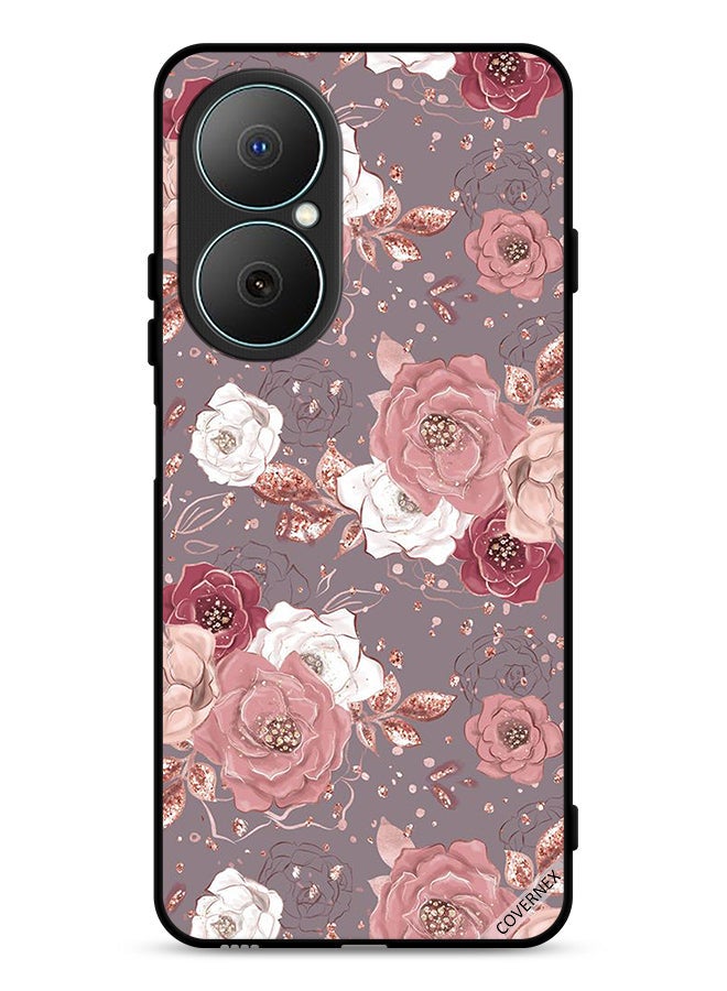 Covernex Huawei Nova Y73 Protective Case Cover Floral Wallpaper
