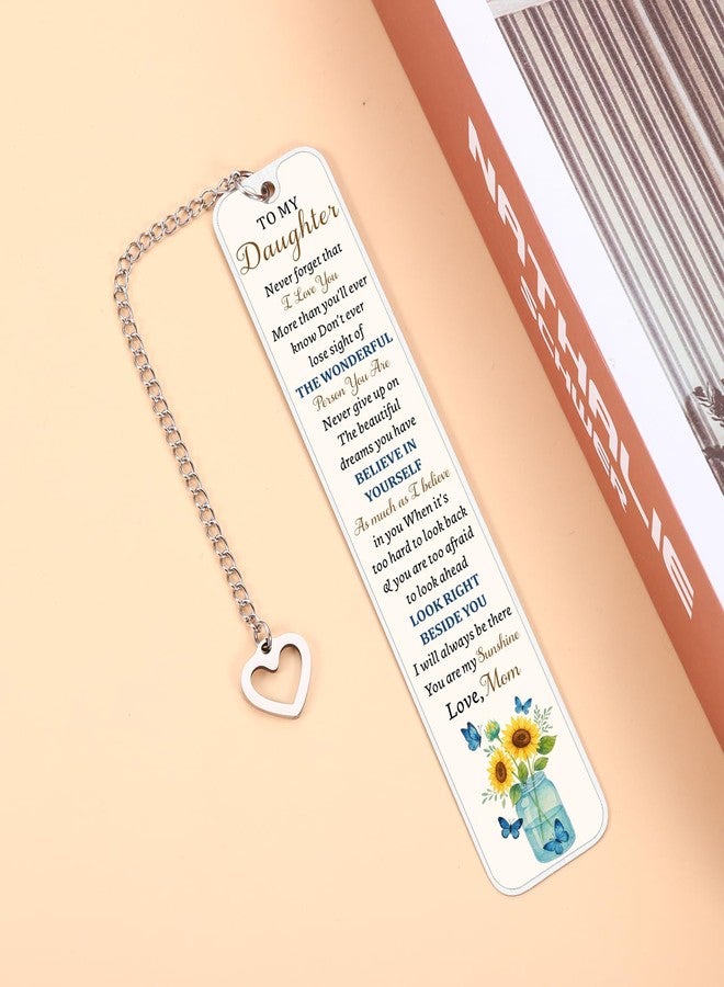 KINMES Valentines Day Gifts for Teen Girls 16-18, Inspirational Bookmarks for Girls, 18th 21st Birthday Gifts for Daughter, Sunflower Graduation Valentine's Day Gift for Daughter from Mom - Image 2