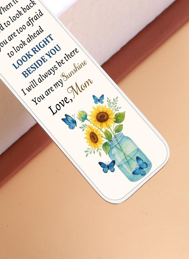 KINMES Valentines Day Gifts for Teen Girls 16-18, Inspirational Bookmarks for Girls, 18th 21st Birthday Gifts for Daughter, Sunflower Graduation Valentine's Day Gift for Daughter from Mom - Image 4