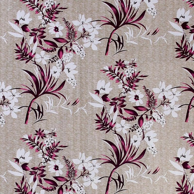 YNYC YNYC Latest Blossom Curtains for Window 5 Feet Window 85 Blackout Curtain Premium Polyester Curtains for Living Room Bedroom Home Office Screens Set of 3 Wine - Image 3