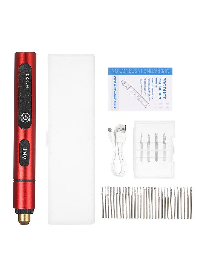 Mini Cordless Rotary Tool 3-Speed 5V Rechargeable Rotary Tool Kit with 4 Grinding Bits USB Charging Multi-Purpose Power Tool for Sanding Polishing Drilling Etching Engraving DIY Crafts  - Image 1