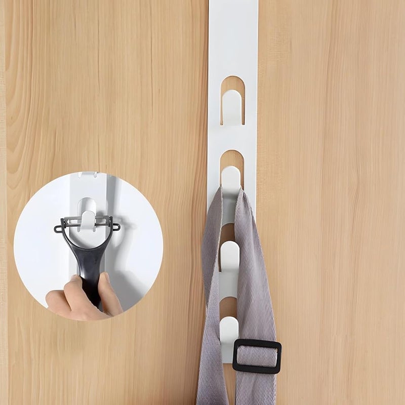 2 Pack Over The Door Metal Coat Rack No Drill Space Saving Hanger For Coats Hats Bags - Image 4