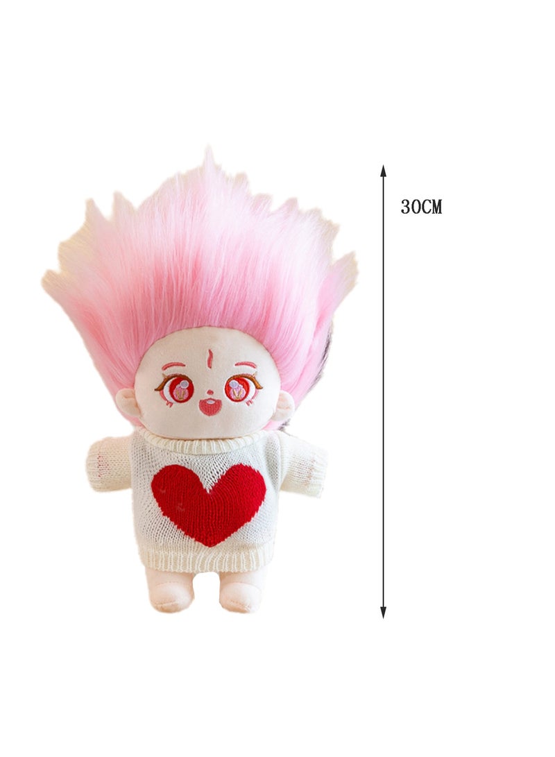 30 CM Cartoon Cute Sweater Little Girl Plush Toy Soft Stuffed Doll For Girls And Boys All Ages Gift (Style D)  - Image 2