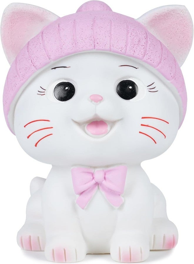 Sajani Cute Cartoon Portable Piggy Bank, Creative Coin Bank for Boys and Girls, Decorative Money Saving Box for Birthday Present, Best Return Gifts for Kids (Pack of 1) (Purple - Cat) - Image 1