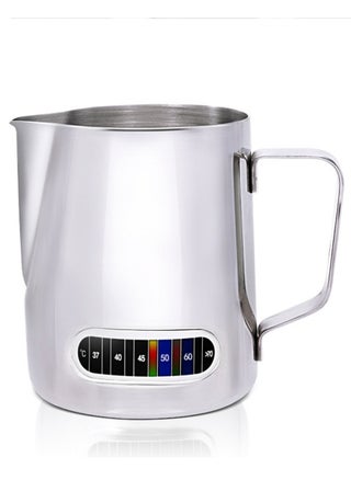 Milk Frothing Pitcher 600ml with Thermometer Espresso Steaming Frothing Cup with Internal Measurement Perfect for Espresso Machines and Latte Cappuccino Art, Coffee Fest Family office Commercia - pzsku/Z741CF90717788666465CZ/45/_/1714385557/037e04bf-d5aa-44b1-b27b-144930606b37