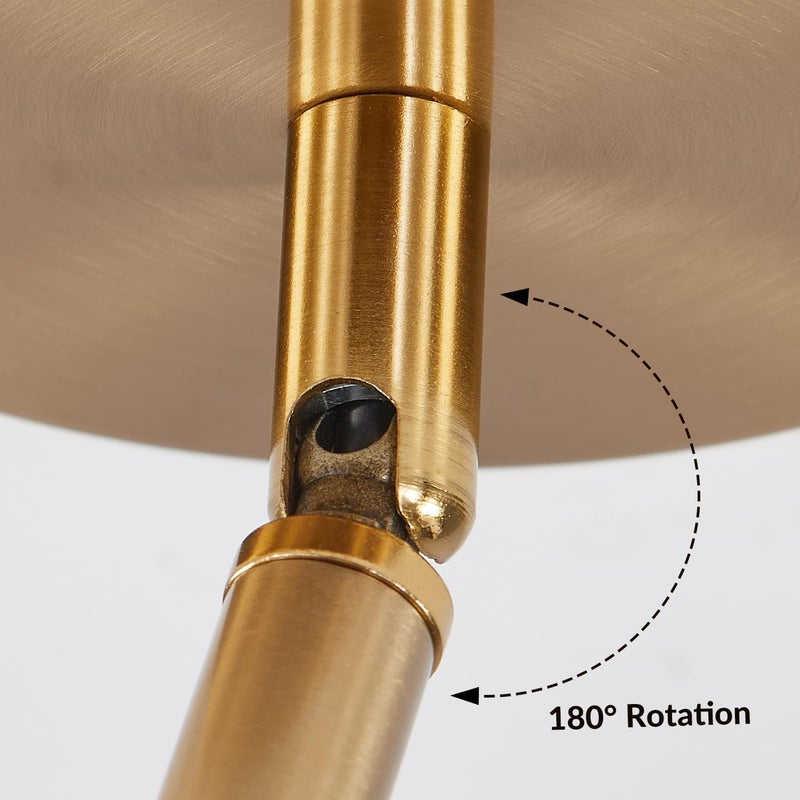 KCO Lighting Brass Sloped Ceiling Light Adapter, 2 Pack 180 Degree Pendant Suspension Canopy for Chandelier, Hanging Helper Suitable for Vaulted or Angle Ceiling - Image 5