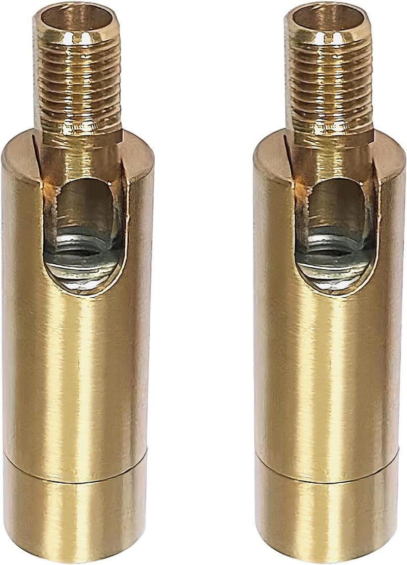 KCO Lighting Brass Sloped Ceiling Light Adapter, 2 Pack 180 Degree Pendant Suspension Canopy for Chandelier, Hanging Helper Suitable for Vaulted or Angle Ceiling - Image 1