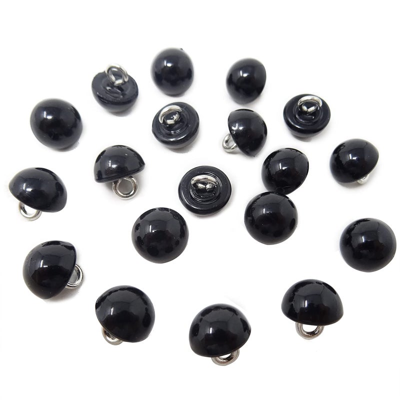 HONBAY Honbay 10mm Black Dainty Pearl Buttons With Shank  Round Plastic Resin for Sewing Decorative for Wedding Dress Skirts Gloves Sweaters Shirts Hats Scarves Headbands Crafts 20 