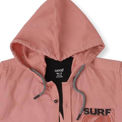 CAVIO Boys Cotton Hooded Full Sleeves Shirt and T-Shirt Pink - Image 3