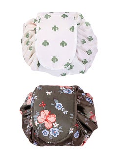 MARGOUN 2 Pack Drawstring Lazy Cosmetic Travel Bag Women Makeup Bag for Travel and Household to Storing Cosmetics  - Image 2