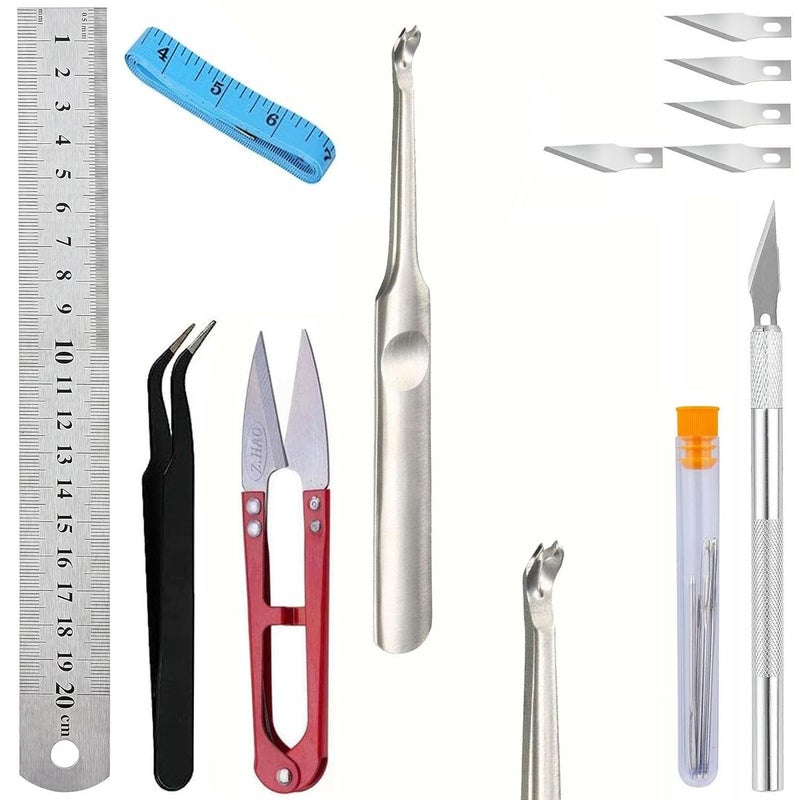 DIY Crafts U Shaped Stitching Groover DIY Craft Tool Working Hand Leather Edge Skiving Leathercraft Tool 116mm & Other Leather Accessories for Handmade Leather Shoe Leather Work (1 Kit) - Image 1