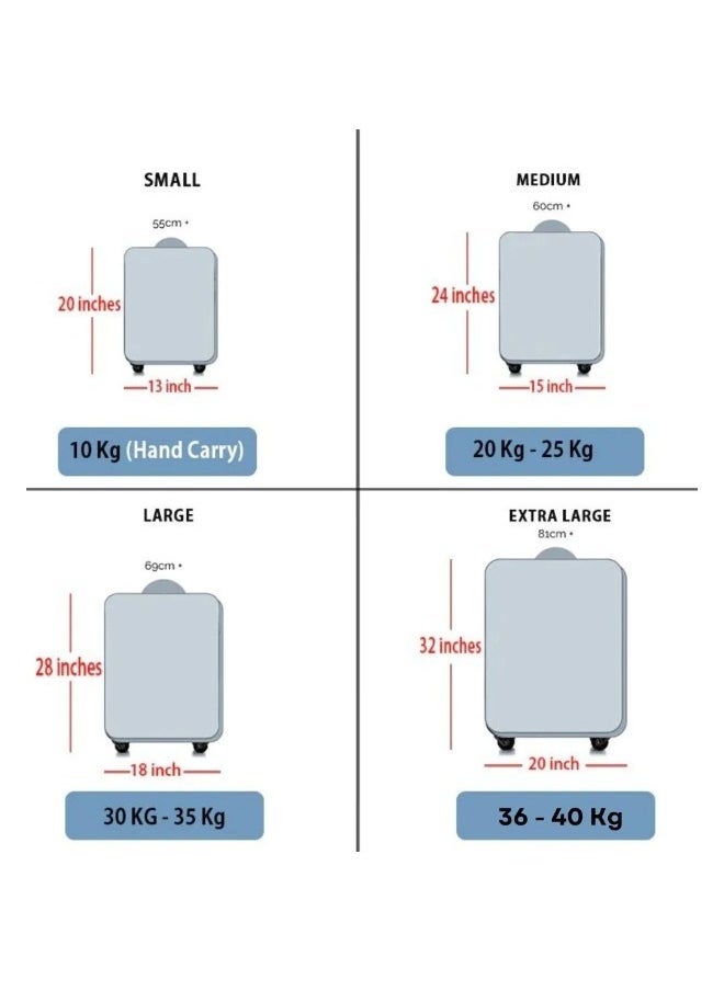 keke 4 Pieces ABS Hardside 360 Degree Spinner Wheels Trolley Luggage Set  20 24 28 32 Inch  - Image 2