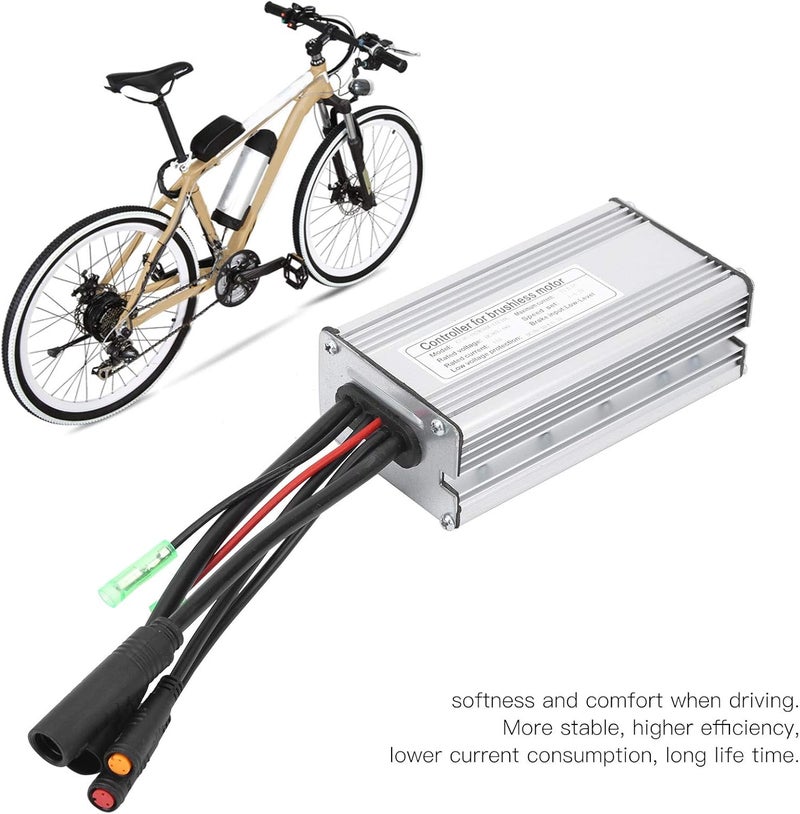 comfrt Electric Bike Controller, Durable Aluminium Alloy 9 Tube E-Bike Waterproof Contact with Light Cable Bicycle Rectangula Controller Equipment Suitable for 36V/48V 500W/750W Brushless Motor - Image 5