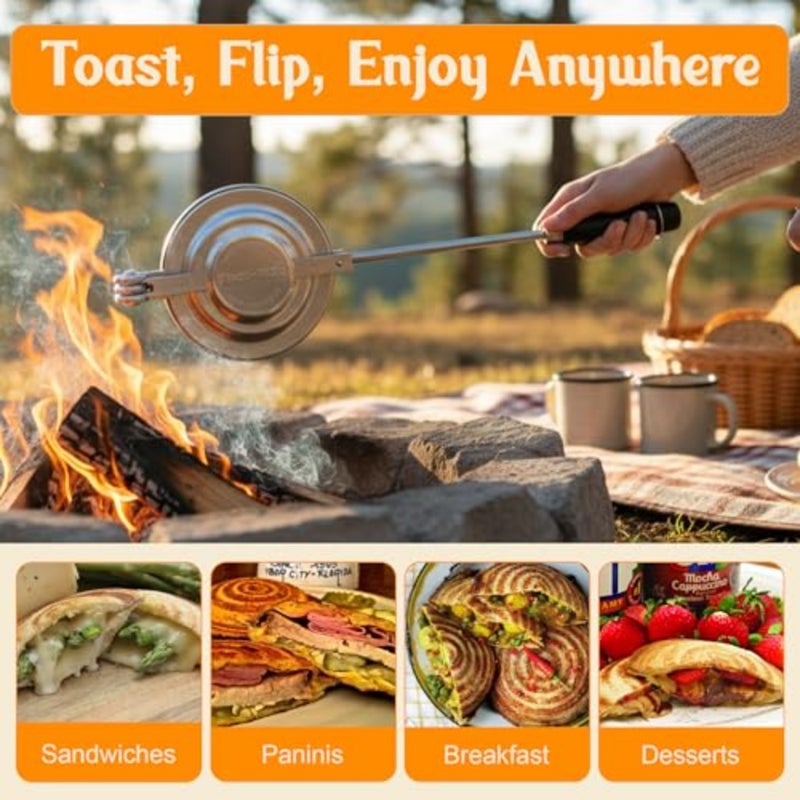 Long Handled Pocket Sandwich Grill, X-Large, 21.75-Inch - Image 5