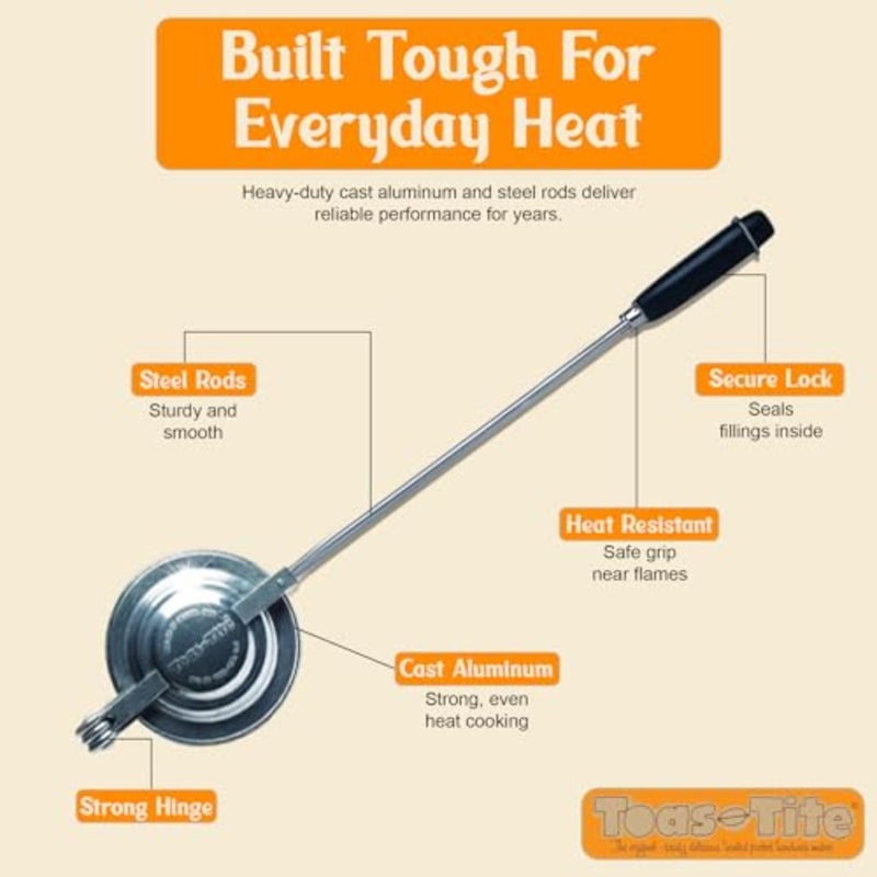Long Handled Pocket Sandwich Grill, X-Large, 21.75-Inch - Image 3