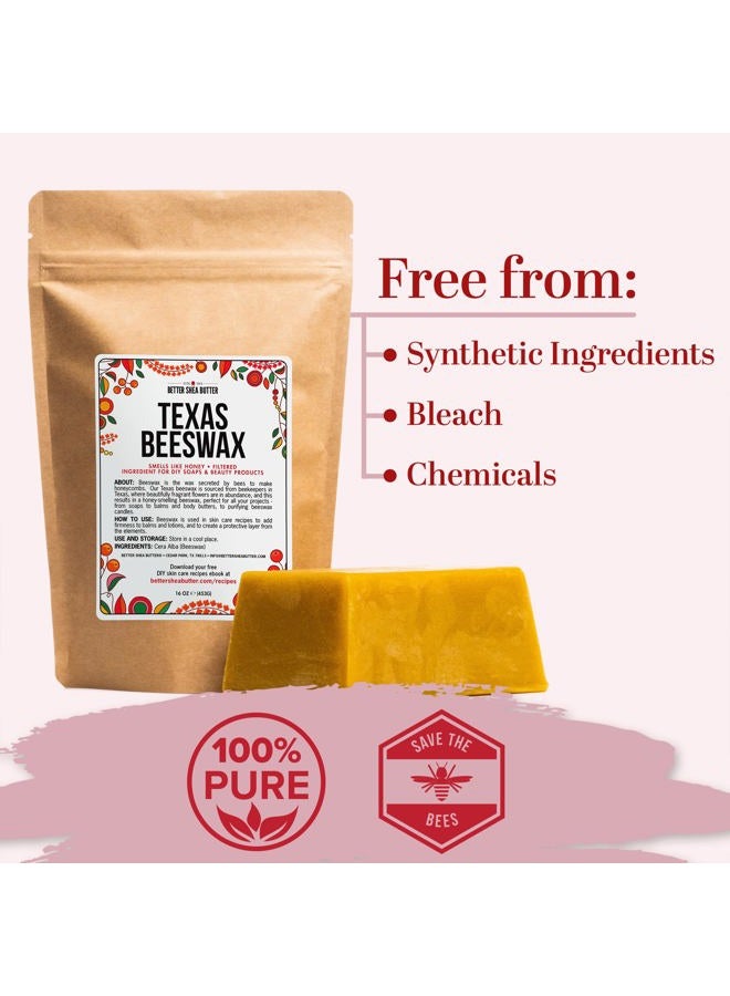 Better Shea Butter Bees Wax for Candle Making | Raw Beeswax for Candles, Food Grade | 100 Pure Beeswax Bar For Lotion Making and Lip Balms Making | 1 lb (16 oz)  - Image 3