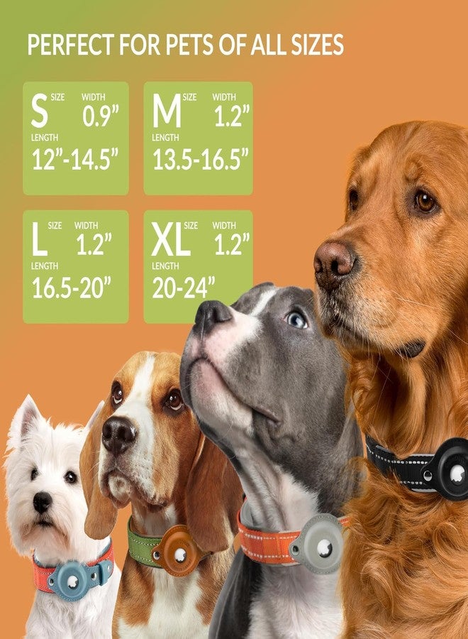 CollarDirect Airtag Dog Collar, CollarDirect, Reflective Dog Collar for Apple Air Tag for Large, Medium, and Small Dogs, Black, Green, Pink (L, Green) - Image 2