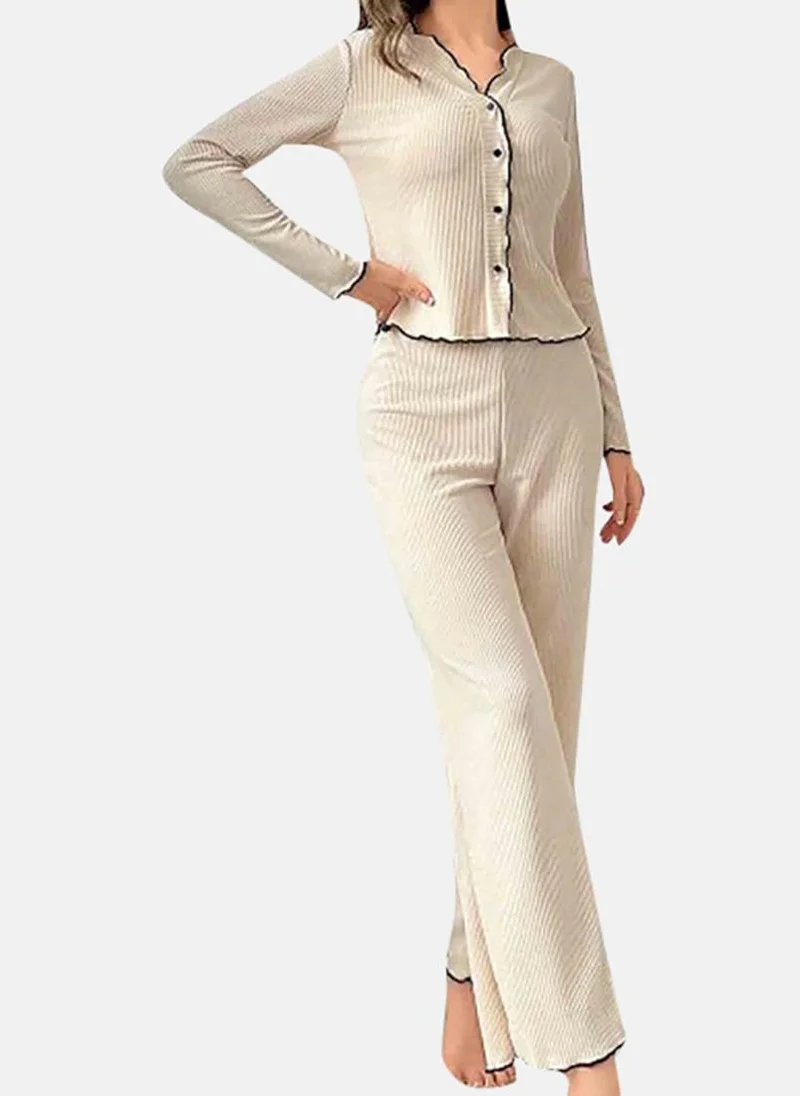 يونيكي Cream Solid Pyjamas & Top