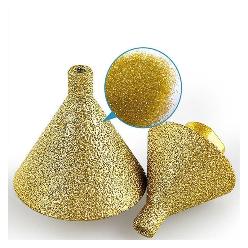 بت الماسي لتشطيب الحواف وتفريز الزوايا وحفر الثقوب وتوسيعها مخروطي الشكل للسيراميك والرخام مقاس 50x10 ملم - Image 5