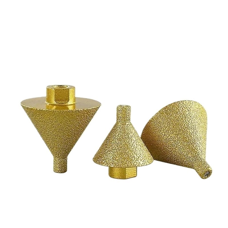 بت الماسي لتشطيب الحواف وتفريز الزوايا وحفر الثقوب وتوسيعها مخروطي الشكل للسيراميك والرخام مقاس 50x10 ملم - Image 2