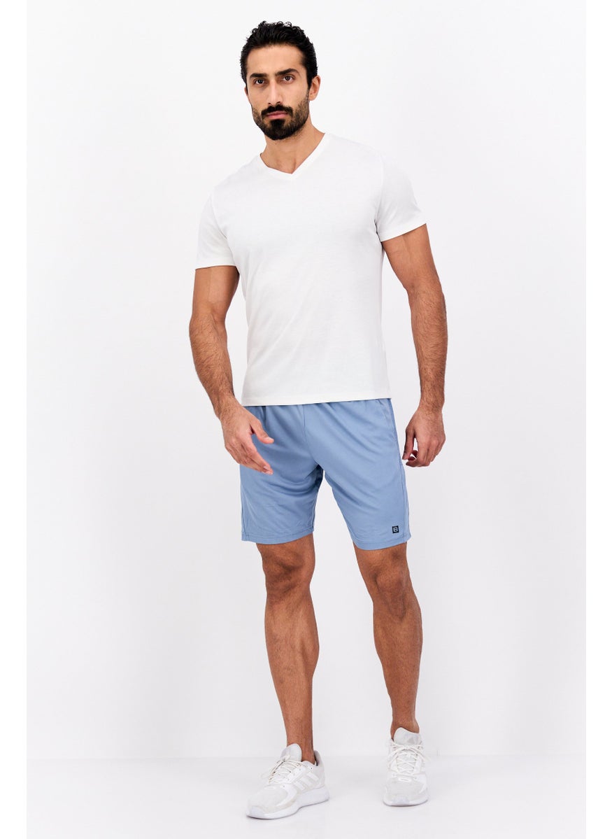 Layer 8 - Men Sportswear Fit Plain Training Shorts, Blue - Image 1