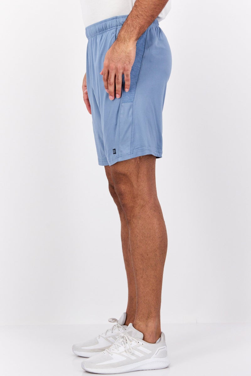 Layer 8 Men Sportswear Fit Plain Training Shorts, Blue - Image 2