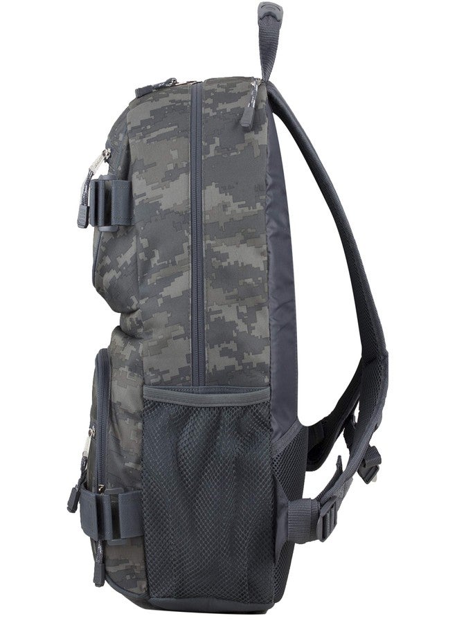 Eastsport Travel Skateboard Backpack Double Strap Laptop Bag Multi-Sport Design for Men and Women, Static Camo - Image 3