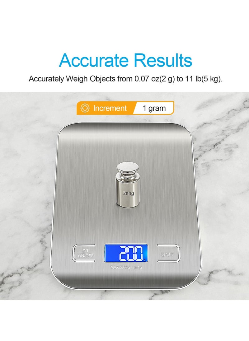 Excefore Kitchen Food Scale, Highly Accurate Digital Food Scale, Suitable for Weight Loss, Dieting, Baking, Cooking, Meal Prep, Coffee  - Image 3