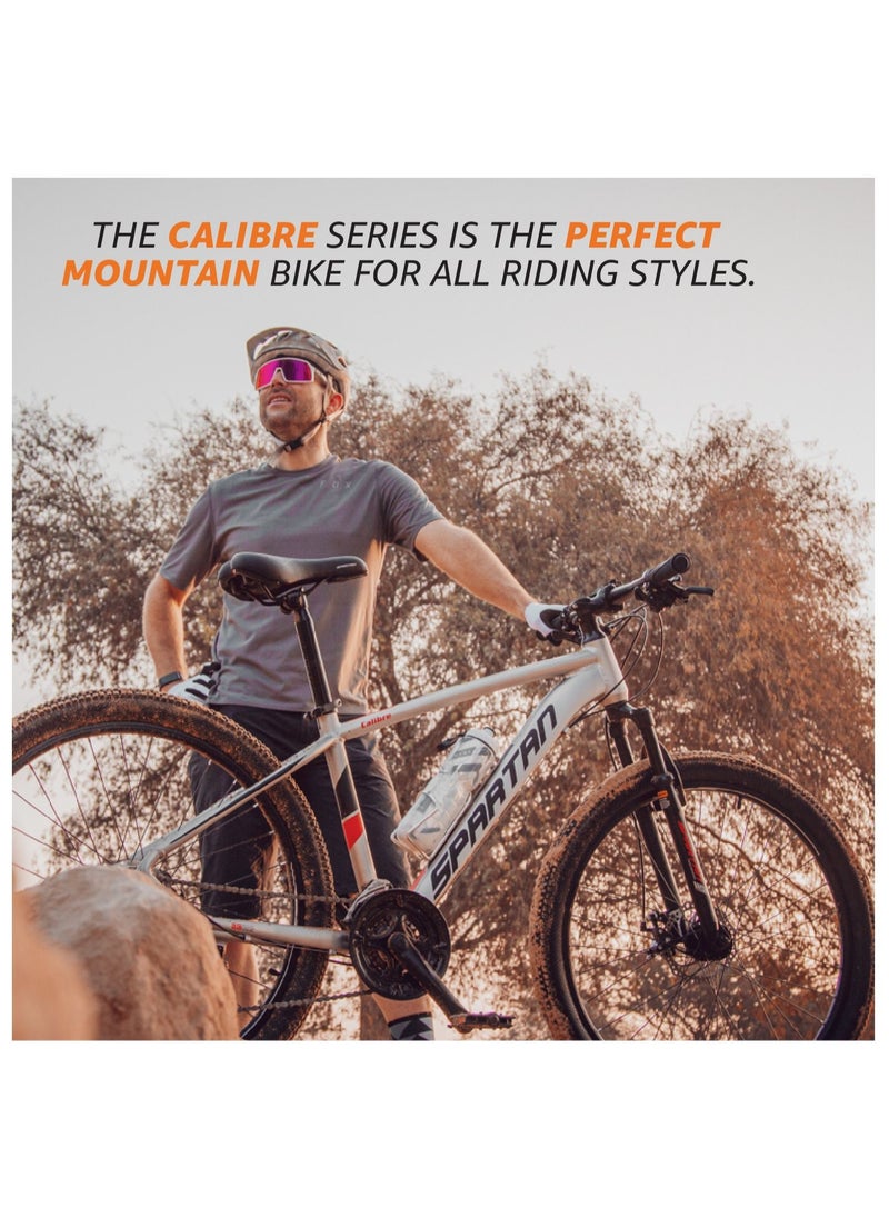 Spartan - Calibre Hardtail Mountain Bicycle Lightweight Alloy Frame & Rims Gear Disc Brakes Front Suspension Bike And Shimano Shifters Black Size 29 Inches- Black - Image 1