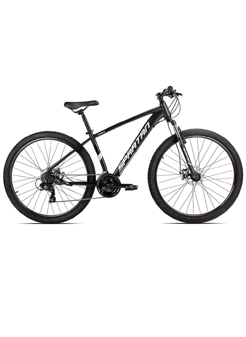 Spartan - Calibre Hardtail Mountain Bicycle Lightweight Alloy Frame & Rims Gear Disc Brakes Front Suspension Bike And Shimano Shifters Black Size 29 Inches- Black - Image 1