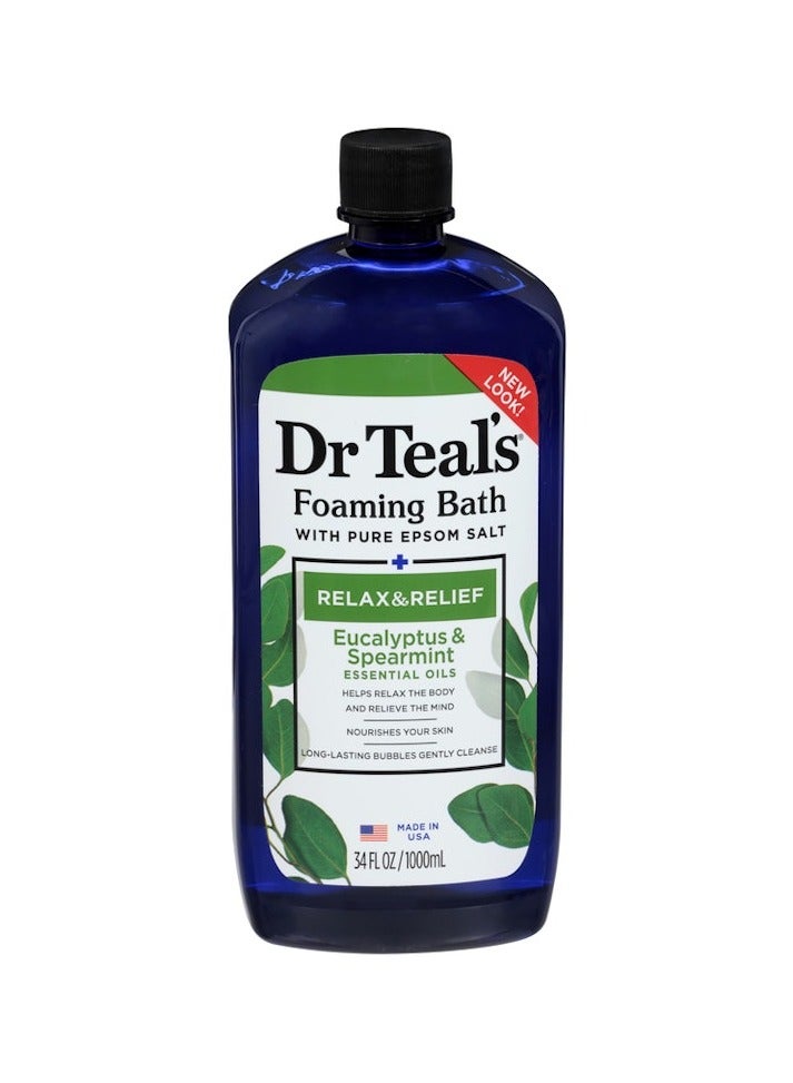 Dr Teal's Foaming Bath with Pure Epsom Salt Relax & Relief, Body Wash  - 34 fl oz - Image 1
