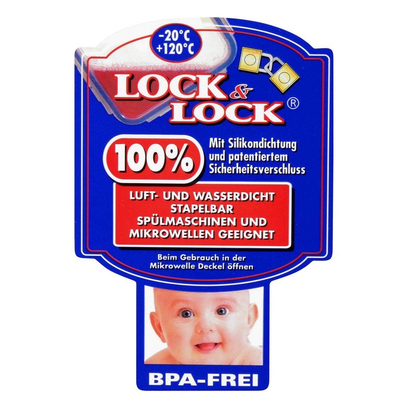 LOCK & LOCK LocknLock Airtight Food Storage Container 1.8L – BPA-Free, Leak-Proof, Microwave, Freezer & Dishwasher Safe, Clear Food Storage Box with 4-Hinge Locking Lid - Image 3
