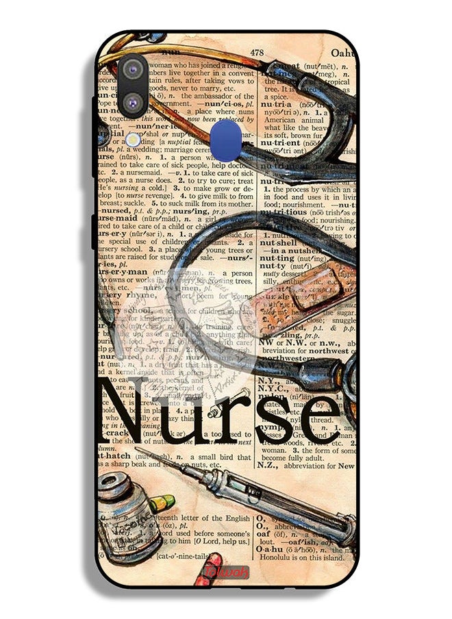 Tolwak - Samsung Galaxy M20 Protective Case Cover Nurse Vintage Tools - Image 1