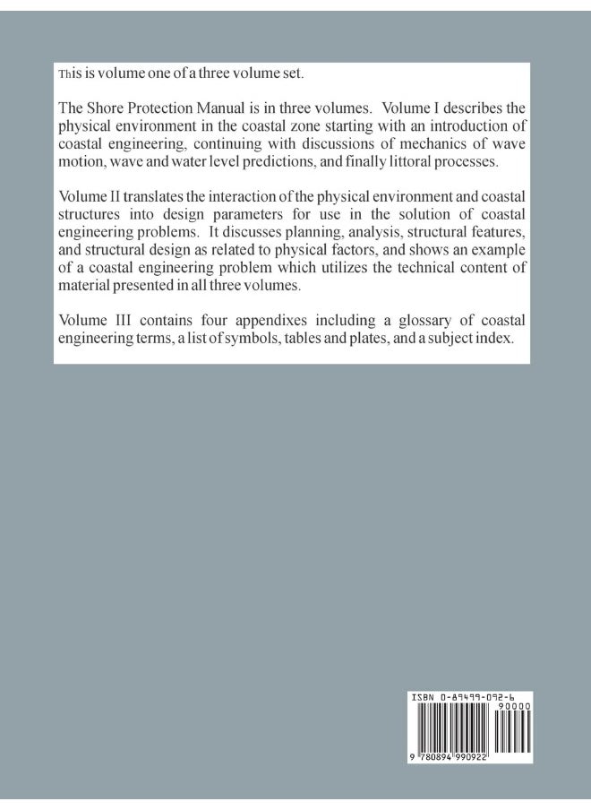 Shore Protection Manual (Volume One)