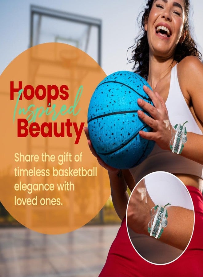 Infinity Collection - Adjustable Basketball & Infinity Charm Bracelet (Green & White) - Gift for Coach, Team and Players - Fits Small to Large Wrists - Image 5