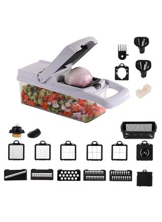 22 Piece Vegetable Chopper - Spiral Slicer - Onion Chopper with Container - Professional Food Chopper - Black Slicer - 7 Blades, Vegetable Chopper - pzsku/Z741D954A2F3AFBEE8FEEZ/45/_/1725950416/a0e87410-6296-4ee3-8d49-21a1db7a2aec