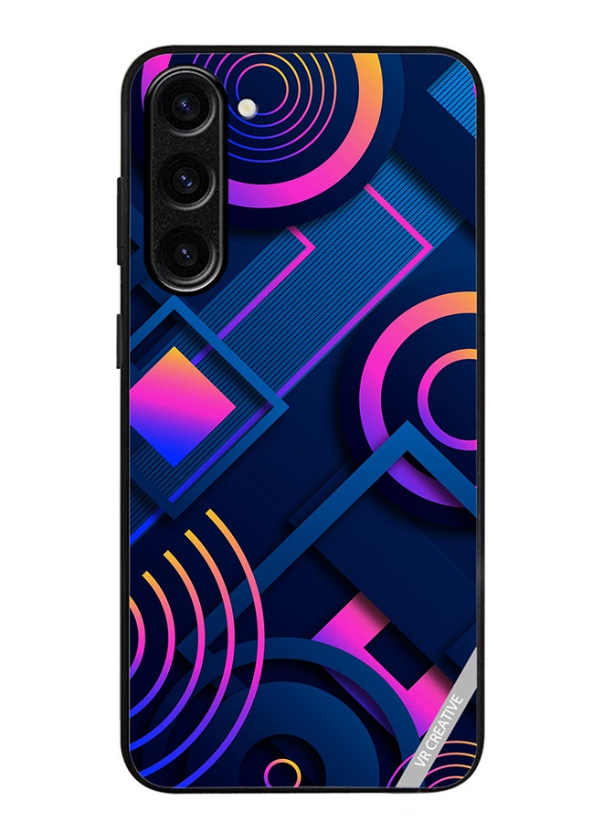 Protective Case Cover For Samsung Galaxy S24 Abstract Design Multicolour