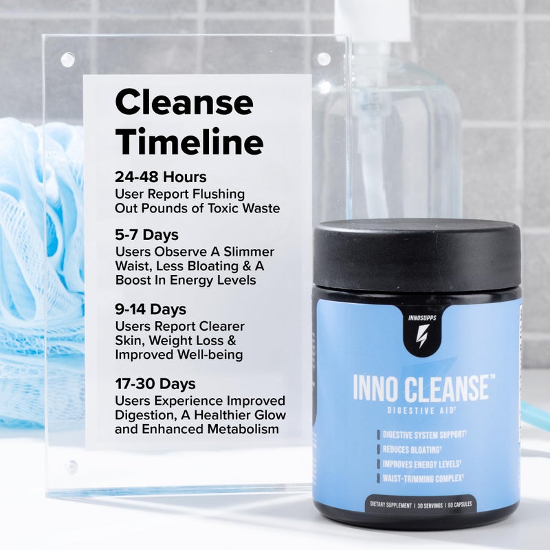 INNOSUPPS Inno Cleanse - Waist Trimming Complex | Digestive System Support & Aid | Reduced Bloating | Improves Energy Levels | Gluten Free, Vegan Friendly - Image 3