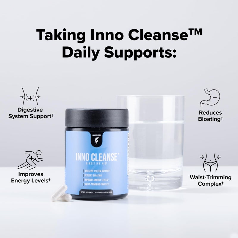INNOSUPPS Inno Cleanse - Waist Trimming Complex | Digestive System Support & Aid | Reduced Bloating | Improves Energy Levels | Gluten Free, Vegan Friendly - Image 2