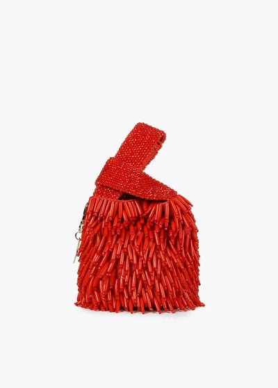 Lola Casademunt Small bag with coral-effect beading