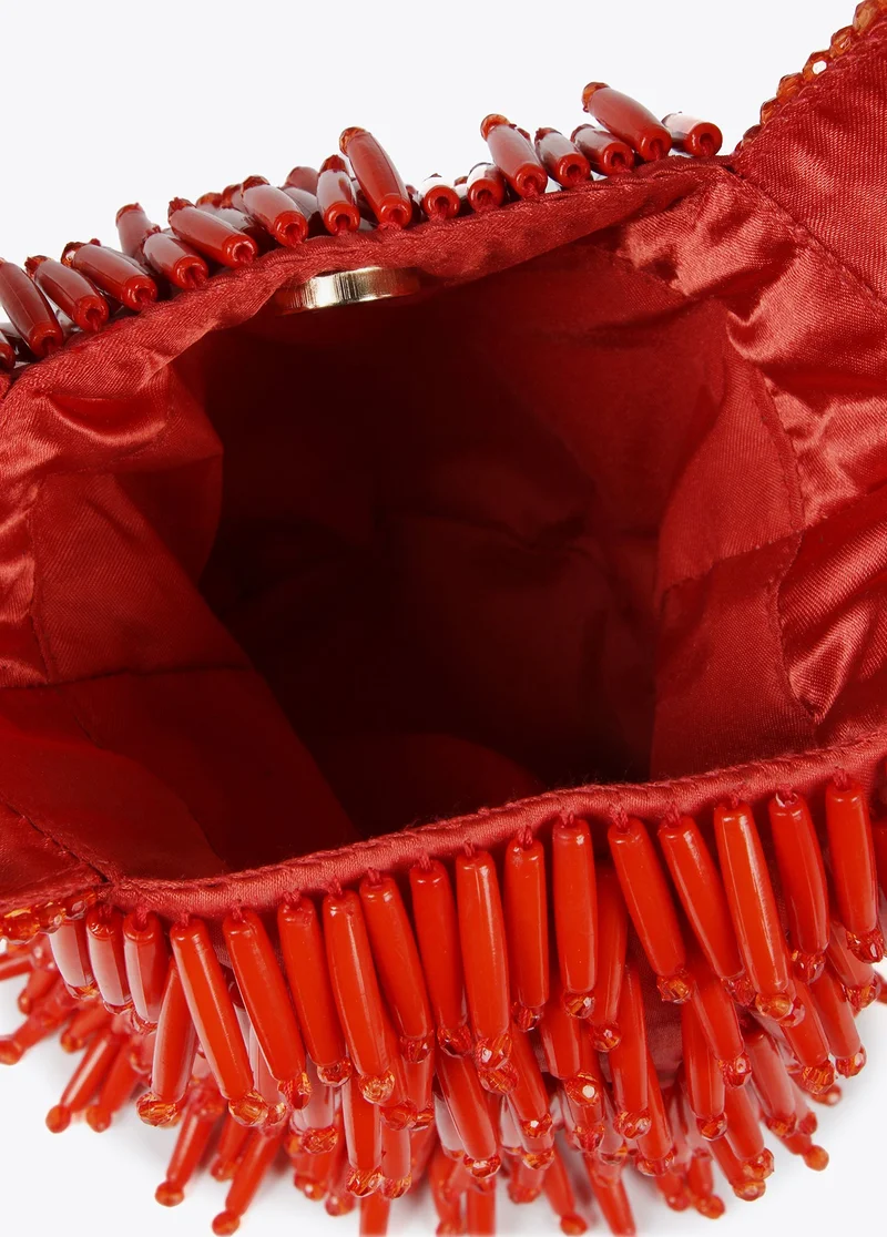 Lola Casademunt Small bag with coral-effect beading