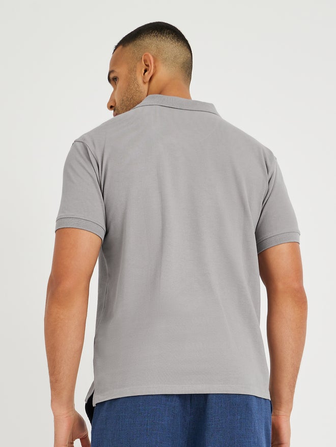 Styli Solid Relaxed Fit Polo T-Shirt - Image 4