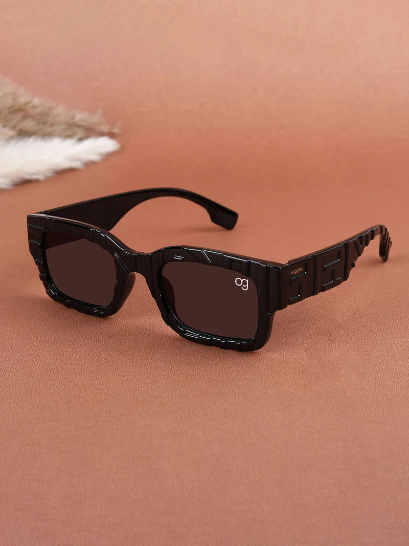 Woggles Stylish Black kids Rectangle Kids Sunglasses
