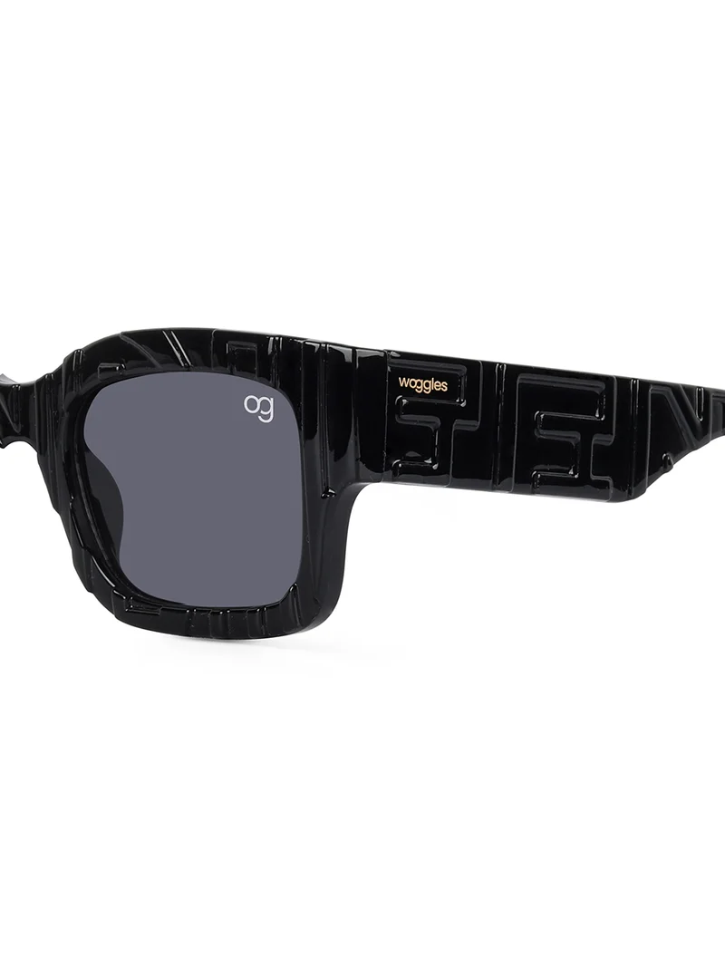 Woggles Stylish Black kids Rectangle Kids Sunglasses