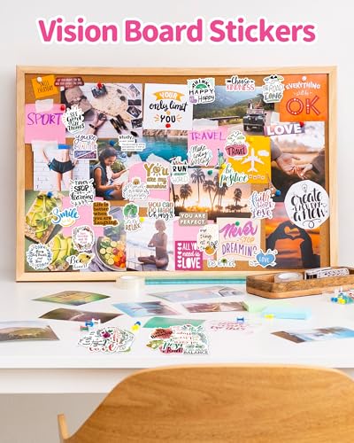Oomloid 300 PCS Inspirational Stickers for Adults, Scrapbook Vision Board Supplies Motivational Stickers for Water Bottles Laptop, Positive Mental Health Quote Vinyl Stickers for Teens Kids Teachers Students - Image 5
