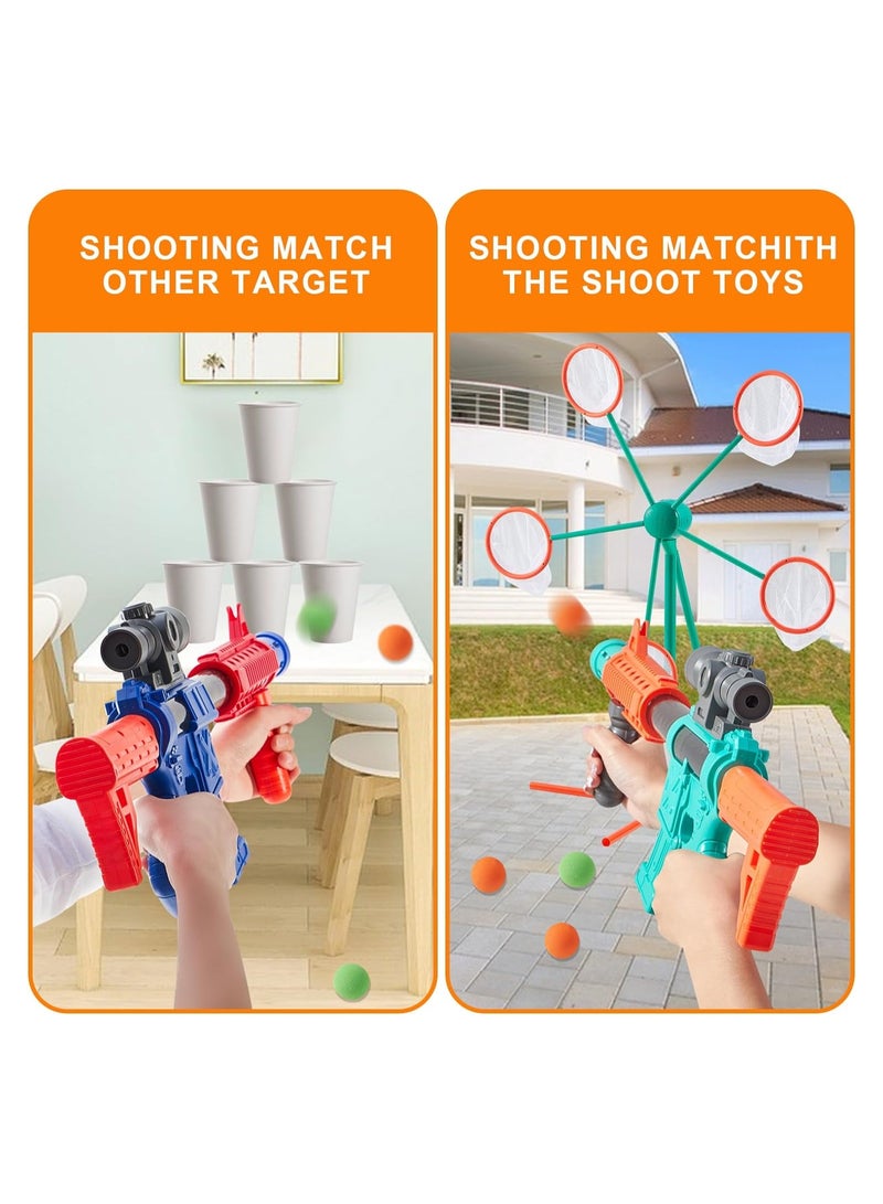 Dubkart Shooting Games Toys for Age 3+ Year Old Boys, Kids Toy Sports & Outdoor Game with Moving Shooting Target & 2 Popper Air Toy Guns & 24 Foam Balls, Gifts for Boys and Girls - Image 4